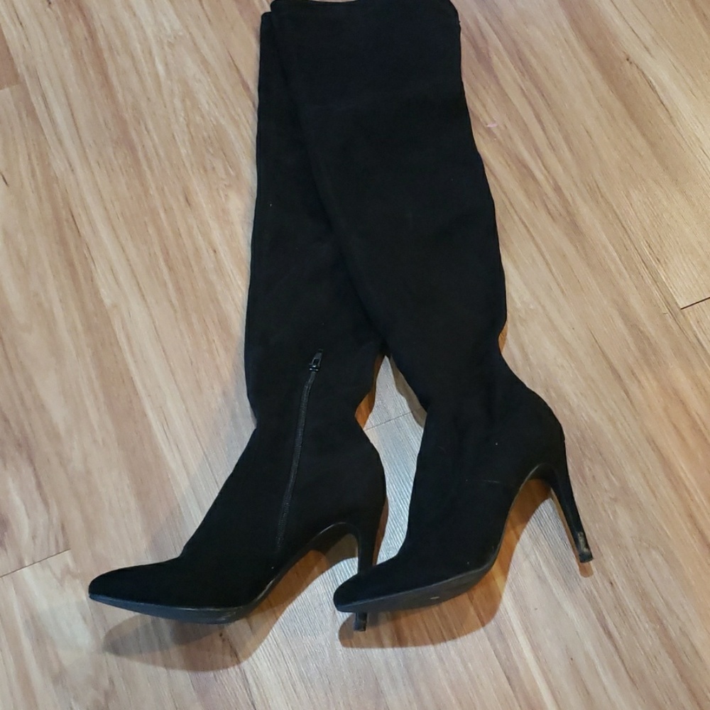 Black Thigh High Boots